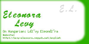 eleonora levy business card